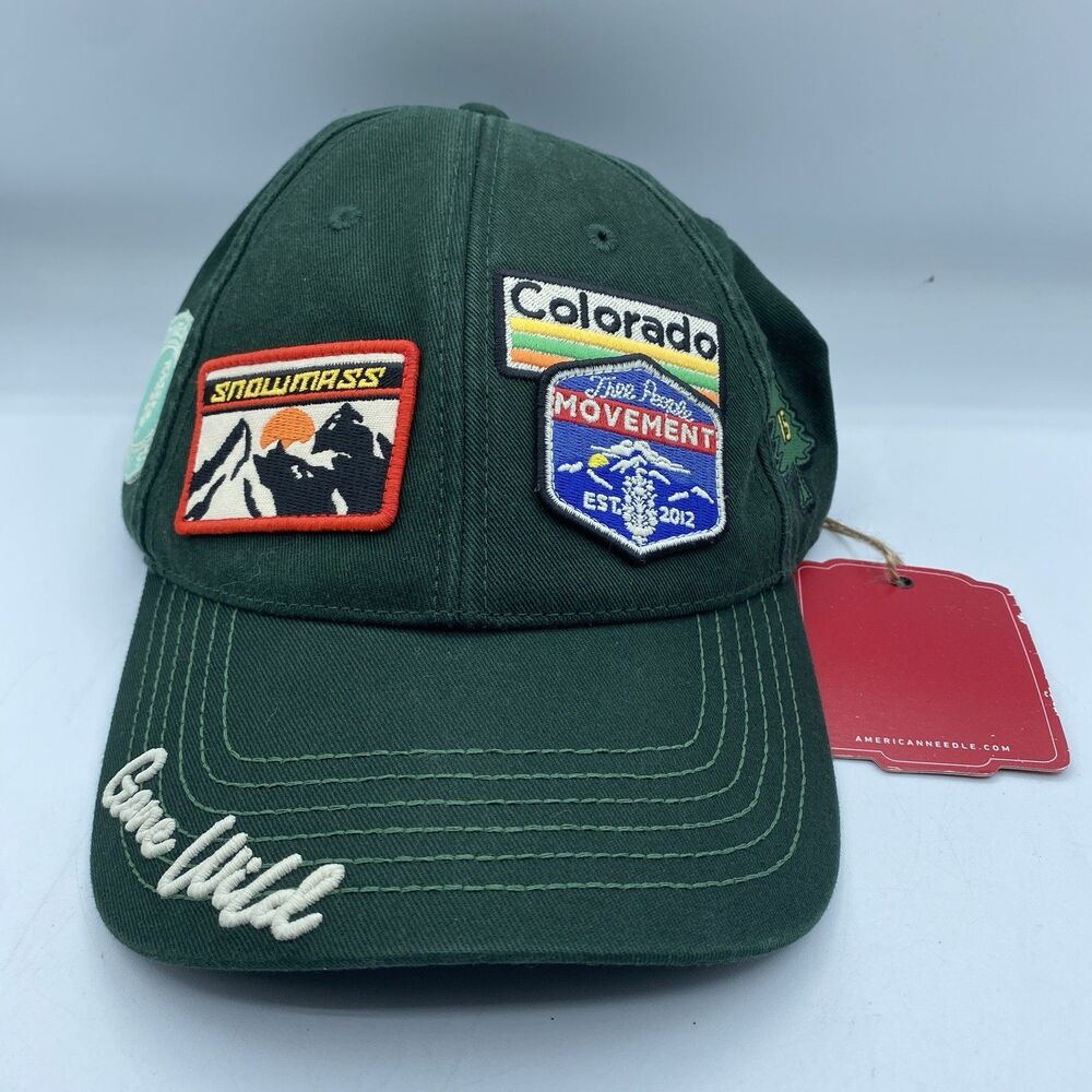 Free people FP Movement Mountain Made Hat Green Baseball Cap Colorado NWT